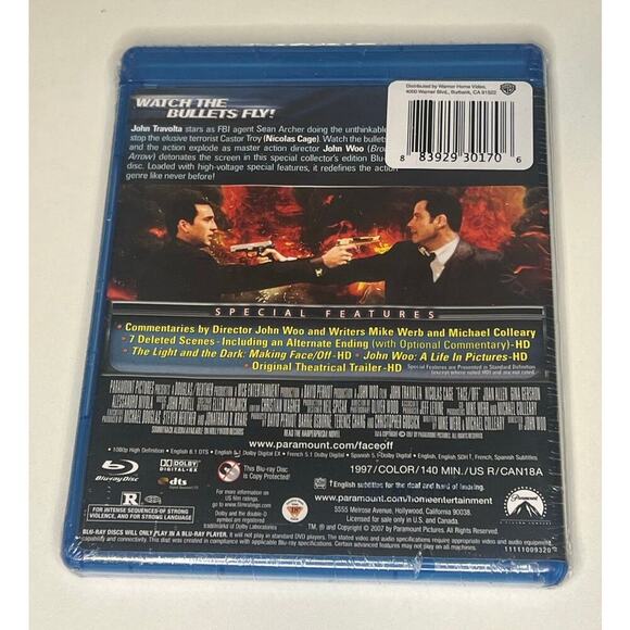 BRAND NEW Face/Off on Blu Ray - Sealed - Picture 2 of 2